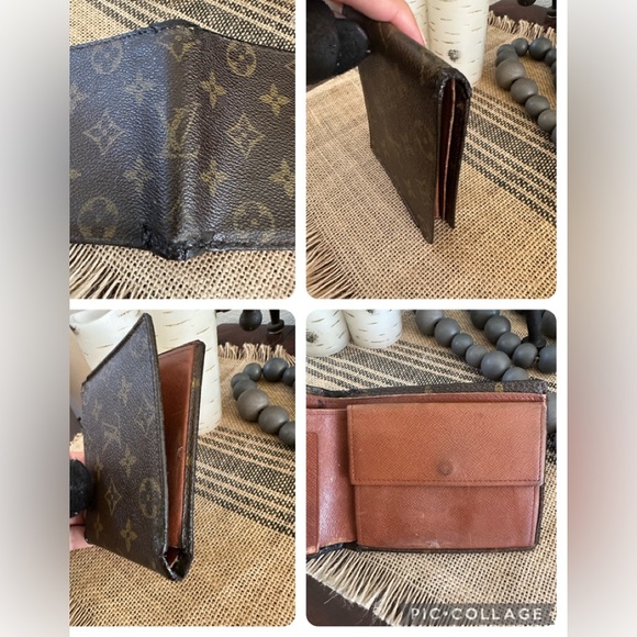 2 Men's Louis Vuitton, bifold, wallet, damaged - Picture 14 of 16